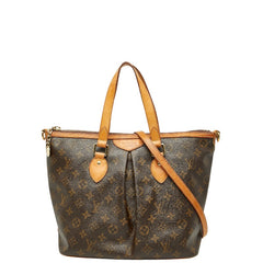 ルイ ヴィトン モノグラム パレルモPM ハンドバッグ ショルダーバッグ 2WAY M40145 ブラウン PVC レザー レディース LOUIS VUITTON 【中古】