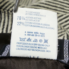 ヴェルサーチェ ジーンズクチュール ヘリンボーン ダブルブレストコート サイズM アイボリー ブラック ウール アセテート メンズ VERSACE 【中古】