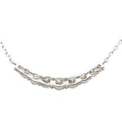 Pt900 プラチナ Pt850 プラチナ ダイヤ0.50ct ネックレス レディース 【中古】