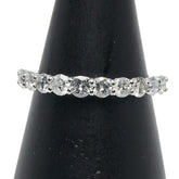 Pt900 プラチナ ダイヤ1.00ct ハーフエタニティ リング 指輪 レディース 12号 【中古】