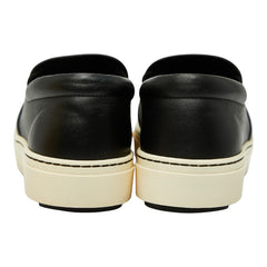 フェンディ モンスター バグズアイ BUGS EYE スリッポン サイズ37 ブラック ホワイト レザー レディース FENDI 【中古】