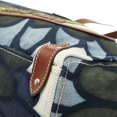 ミュウミュウ ロゴ 花 ハナ ハンドバッグ トートバッグ ネイビー マルチカラー レザー キャンバス レディース MIUMIU 【中古】