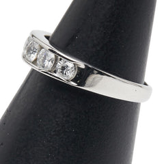 Pt900 プラチナ ダイヤ0.58ct 一文字 リング 指輪 レディース 10.5号 【中古】