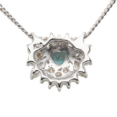 K18WG ホワイトゴールド アレキサンドライト0.27ct ダイヤ0.29ct ネックレス レディース 【中古】