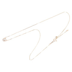 K18PG ピンクゴールド ダイヤ0.302ct ダイヤ0.13ct 馬蹄 モチーフ ベネチアンチェーン ペンダントネックレス レディース 【中古】