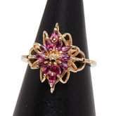 K18YG イエローゴールド ルビー リング 指輪 レディース 10.5号 【中古】