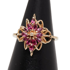 K18YG イエローゴールド ルビー リング 指輪 レディース 10.5号 【中古】