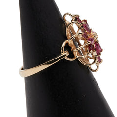 K18YG イエローゴールド ルビー リング 指輪 レディース 10.5号 【中古】