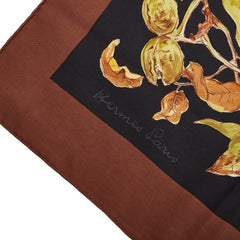 エルメス カレ90 CASSE NOISETTE くるみ割り スカーフ ブラック ブラウン マルチカラー シルク レディース HERMES 【中古】