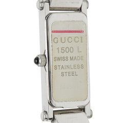 グッチ 腕時計 バングルウォッチ 1500L クオーツ シルバー文字盤 ステンレススチール レディース GUCCI 【中古】