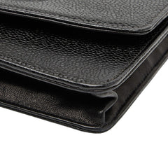 シャネル ココマーク チェーン ショルダーバッグ ブラック キャビアスキン レディース CHANEL 【中古】