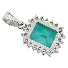 Pt900 プラチナ エメラルド0.87ct ダイヤ ペンダントトップ レディース 【中古】