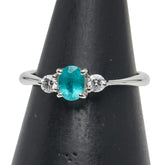 Pt900 プラチナ パライバトルマリン0.28ct ダイヤ0.11ct リング 指輪 レディース 8号 【中古】