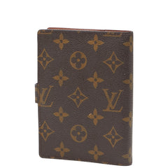 ルイ ヴィトン モノグラム アジェンダPM 手帳カバー R20005 ブラウン PVC レザー レディース LOUIS VUITTON 【中古】