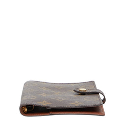 ルイ ヴィトン モノグラム アジェンダPM 手帳カバー R20005 ブラウン PVC レザー レディース LOUIS VUITTON 【中古】