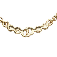 ディオール CDロゴ ネックレス ゴールド メッキ ラインストーン レディース Dior 【中古】