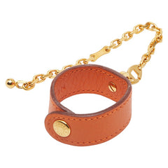 エルメス ノマド グローブホルダー 手袋ホルダー オレンジ レザー レディース HERMES 【中古】