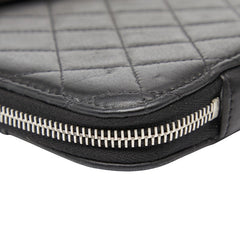 シャネル ココマーク iPadケース ブラック レザー レディース CHANEL 【中古】