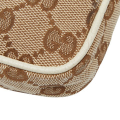 グッチ GGキャンバス ポーチ シガレットケース たばこケース 115249 ベージュ ホワイト キャンバス レザー レディース GUCCI 【中古】
