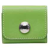 エルメス アラジフ ポストイットケース 付箋カバー グリーン レザー レディース HERMES 【中古】