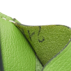 エルメス アラジフ ポストイットケース 付箋カバー グリーン レザー レディース HERMES 【中古】