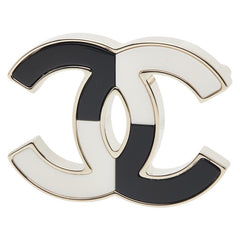 シャネル ココマーク ブローチ ゴールド ブラック ホワイト メッキ レディース CHANEL 【中古】