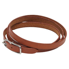 エルメス アピ1 ブレスレット 3連 ブラウン レザー レディース HERMES 【中古】