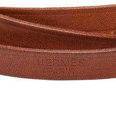 エルメス アピ1 ブレスレット 3連 ブラウン レザー レディース HERMES 【中古】