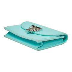 ティファニー T デコ カードケース パスケース ティファニーブルー レザー レディース TIFFANY&Co. 【中古】