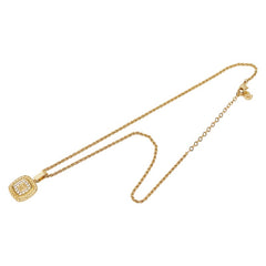 ディオール ロゴ ラインストーン ネックレス ゴールド メッキ レディース Dior 【中古】