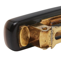 シャネル ロゴ バレッタ ブラック ピンク プラスチック レディース CHANEL 【中古】