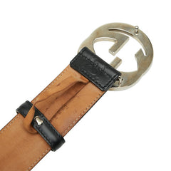 グッチ グッチシマ ベルト サイズ:95 38 411924 ブラック レザー メンズ GUCCI 【中古】