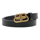 バレンシアガ BB THIN BELT ベルト サイズ:75 581690 ブラック レザー レディース BALENCIAGA 【中古】