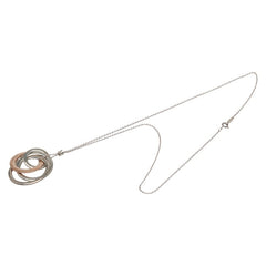 ティファニー インターロッキング サークル 4連 ネックレス シルバー ピンクゴールド SV925 シルバー ルベドメタル レディース TIFFANY&Co. 【中古】