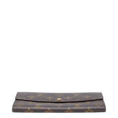 ルイ ヴィトン モノグラム ポシェット ポルト モネ クレディ 長財布 M61725 ブラウン PVC レザー レディース LOUIS VUITTON 【中古】