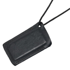 エルメス シンボル 2001 ペア ネックレス シルバー ブラック レザー メタル レディース HERMES 【中古】