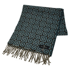 エトロ マフラー ブルー ブラック ウール レディース ETRO 【中古】