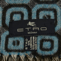 エトロ マフラー ブルー ブラック ウール レディース ETRO 【中古】