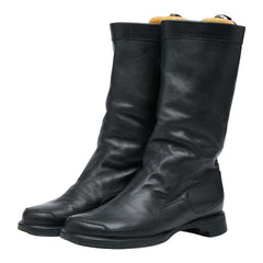 エルメス ブーツ サイズ:35 1/2 ブラック レザー レディース HERMES 【中古】