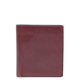 エルメス 二つ折り 財布 札入れ ワインレッド ボルドー ボックスカーフ レディース HERMES 【中古】