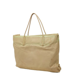 プラダ 三角ロゴプレート トートバッグ ハンドバッグ ベージュ ナイロン レディース PRADA 【中古】