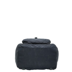 プラダ 三角ロゴプレート リュック バックパック ネイビー ナイロン レザー レディース PRADA 【中古】