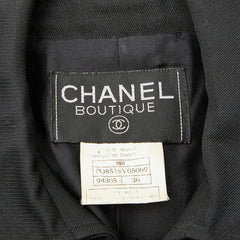 シャネル ココボタン ベルト付きジャケット パンツ セットアップ サイズ:36 ブラック ゴールド ウール レディース CHANEL 【中古】