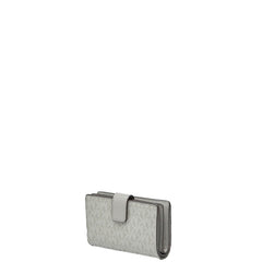 マイケルコース MKモノグラム 二つ折り財布 グレー PVC レザー レディース Michael Kors 【中古】