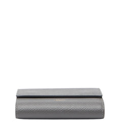 セリーヌ 三つ折り財布 グレー レザー レディース CELINE 【中古】