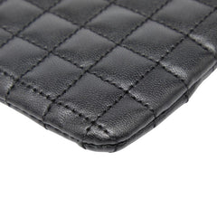 セリーヌ Cチャーム キルティング コインケース カードケース ブラック レザー レディース CELINE 【中古】