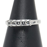 Pt900 プラチナ ダイヤ0.38ct 一文字 リング 指輪 レディース 10.5号 【中古】