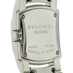 ブルガリ アショーマ 腕時計 AA26S クオーツ ホワイト文字盤 ステンレススチール レディース BVLGARI 【中古】