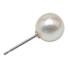 Pt900 プラチナ アコヤパール7.4mm ピアス レディース 【中古】