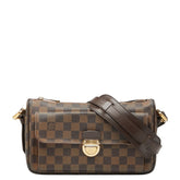 ルイ ヴィトン ダミエ ラヴェッロGM ショルダーバッグ N60006 ブラウン PVC レザー レディース LOUIS VUITTON 【中古】